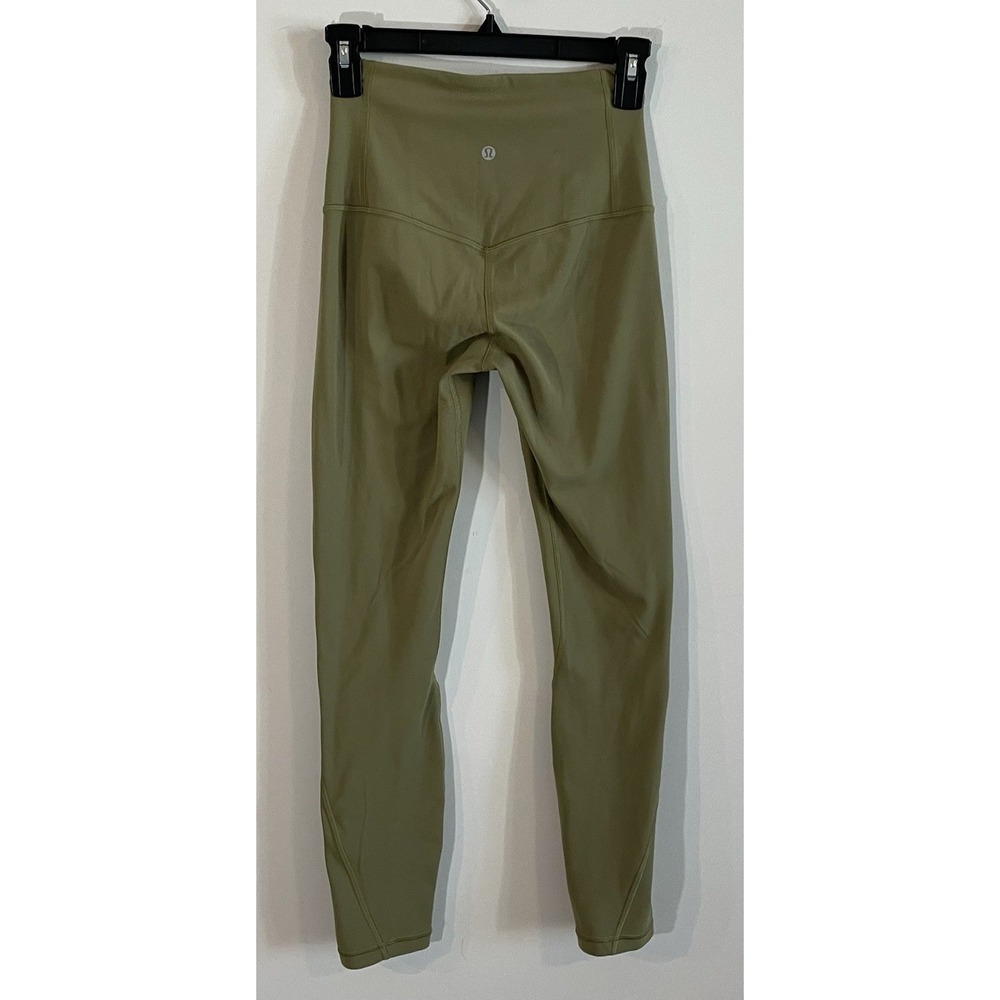 Lululemon High-Rise‎ Tight 25" Olive Green Women's Size 4 Leggings Athletic Wear